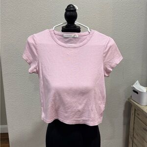Altar'd State Pink Fitted Crop T-Shirt